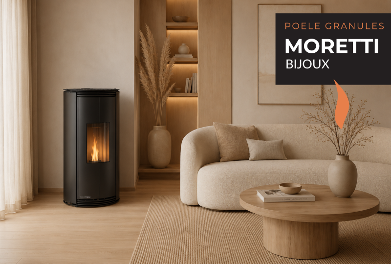un poele a granules italien design chez flamme et creation a lyon