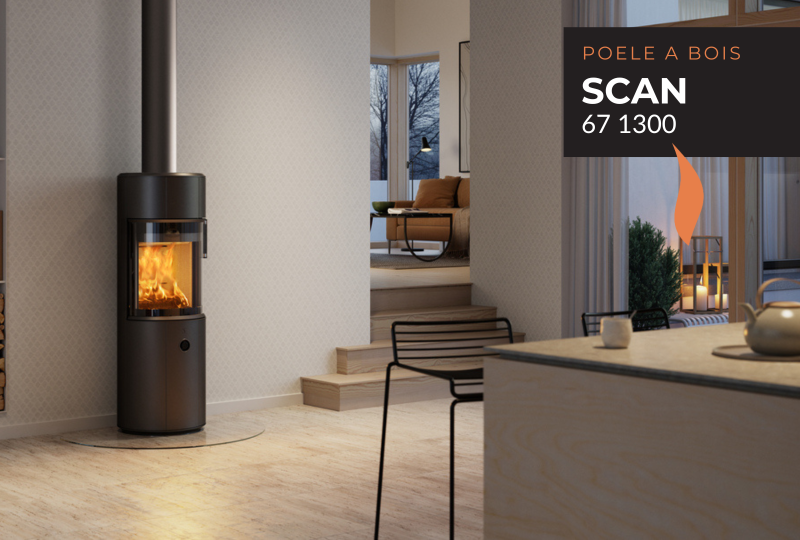 Pose et installation de poêle à bois Scan avec FLAMME et creation 