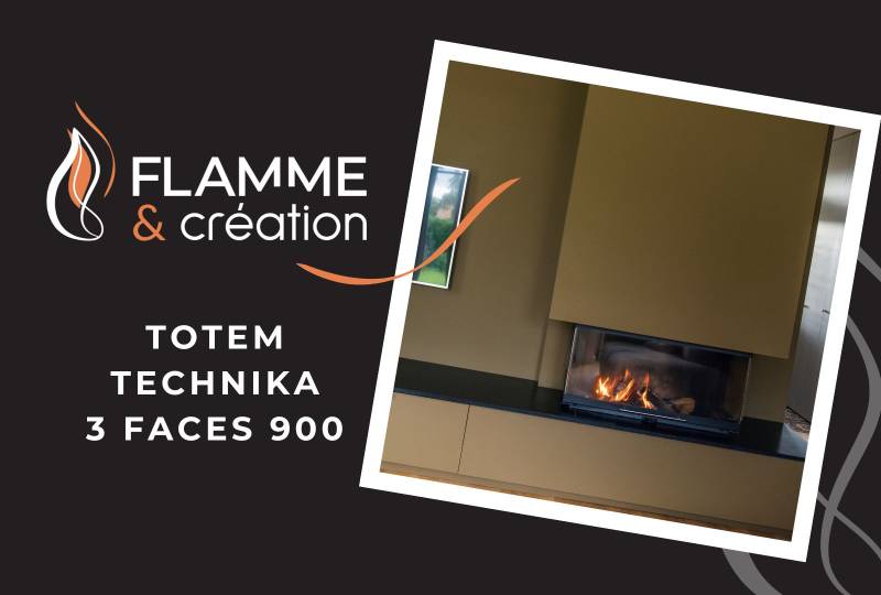 FLAMME&creation installe une cheminée sur mesure