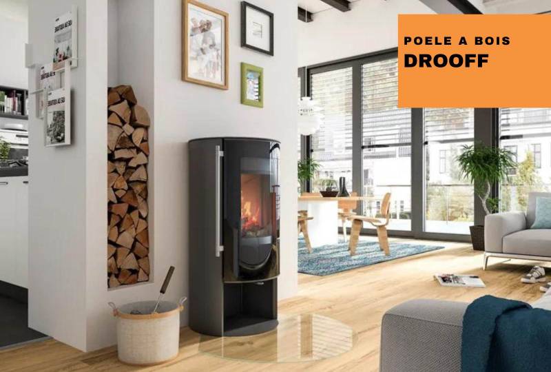 Le poele à bois allemand DROOFF Aprical2 au showroom de Flamme et Creation