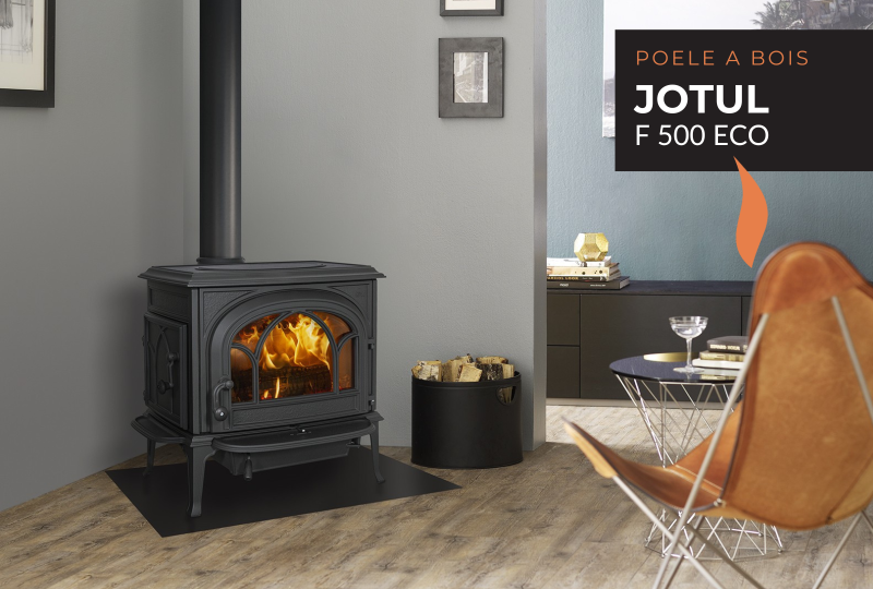 Pose d'un poele a bois JOTUL F500 ECO près de Lyon (69)